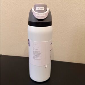 White and Black Insulated Water Bottle